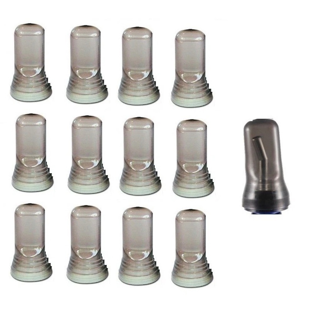 Winco PC-1 Universal Liquor Pourer Covers 12 Pack Smoke Flexible‎ Bar Dust Caps